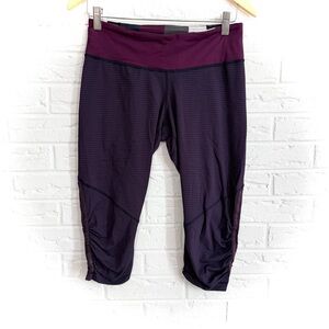 Lululemon Run: For Your Life Crop Hyper Stripe Plum Size 6